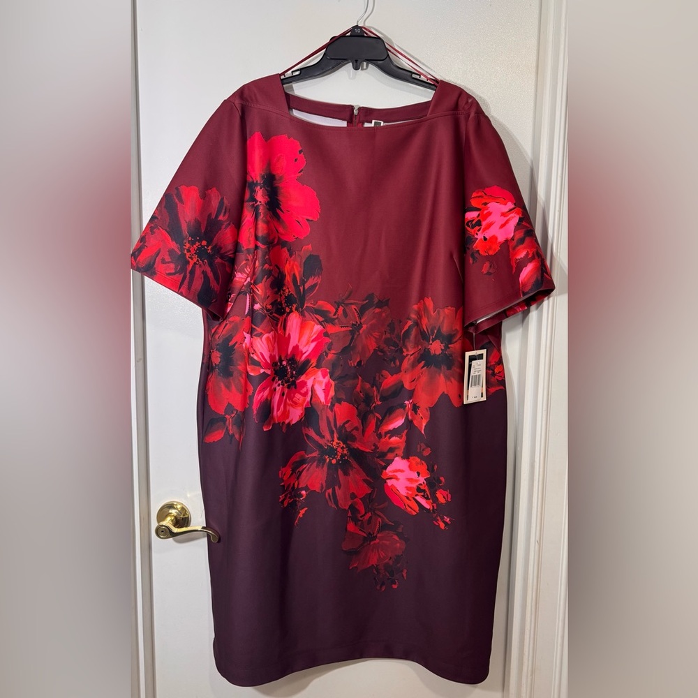Julian Taylor Red Midi Dress Elegant and Versatile